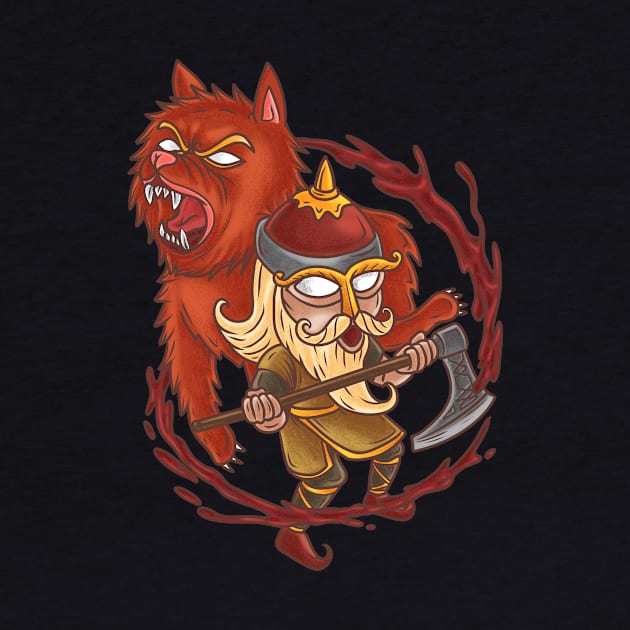 Viking Berserker with Inner Bear: A Powerful and Intimidating Design by Holymayo Tee